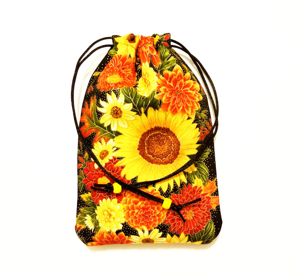 Tarot Bag - Sunburst Bouquet Floral - Silk lining option