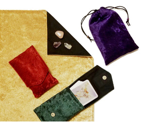 Velvet Tarot Cloth & Bag, Pouches, Velvet Altar Cloth Collection