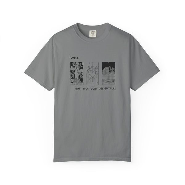 3-card Tarot Spread T-shirt | Well, isn't that just delightful
