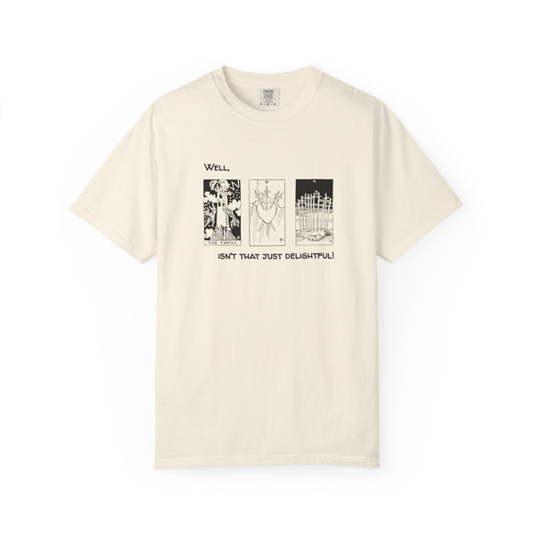 3-card Tarot Spread T-shirt | Well, isn't that just delightful