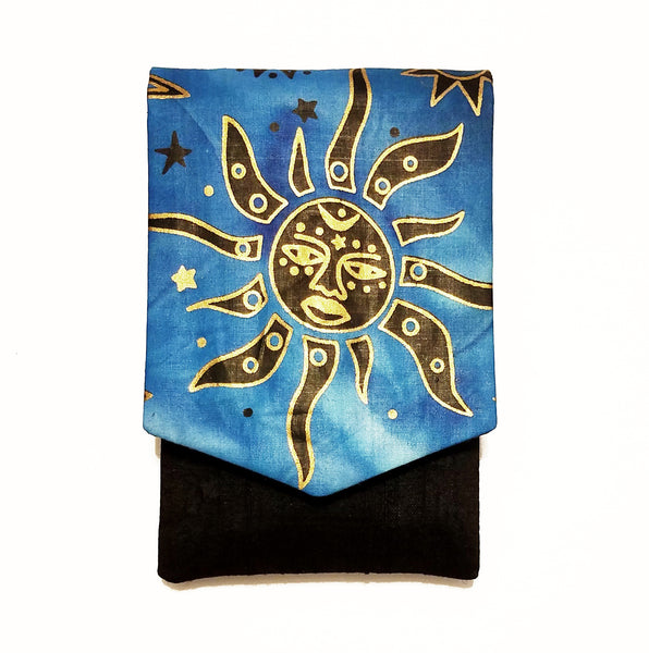 Silk Tarot Case Magnetic Snap Closure - Celestial Brilliant Moon