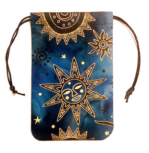 Sun Tarot Bag, silk lining option - Celestial Brilliant Spectrums Studio