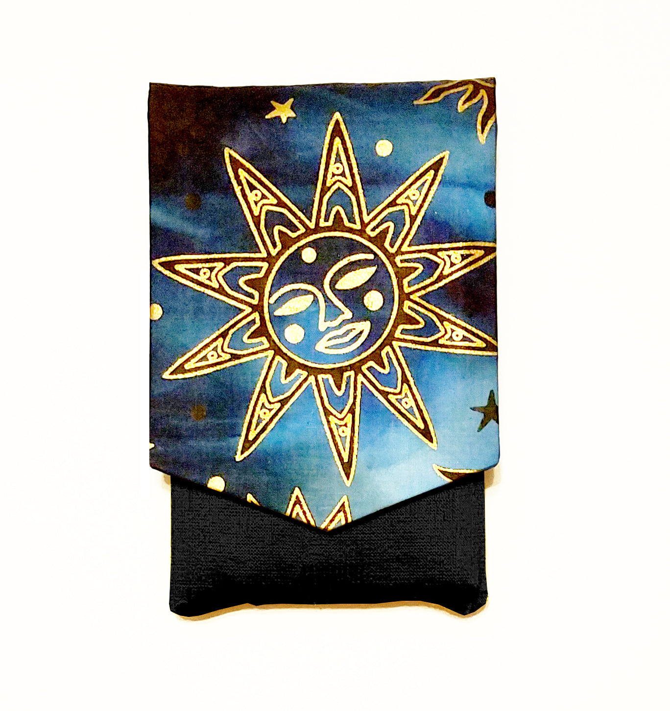 Silk Tarot Case Magnetic Snap Closure - Celestial Brilliant Sun