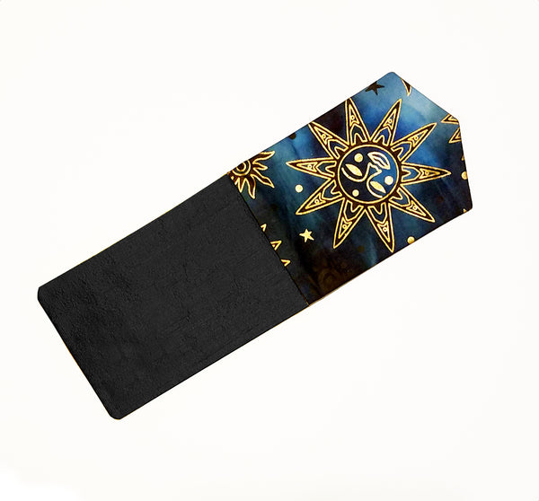 Silk Tarot Case Magnetic Snap Closure - Celestial Brilliant Sun