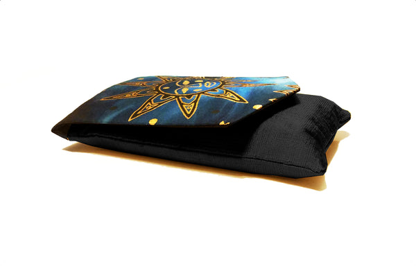 Silk Tarot Case Magnetic Snap Closure - Celestial Brilliant Sun