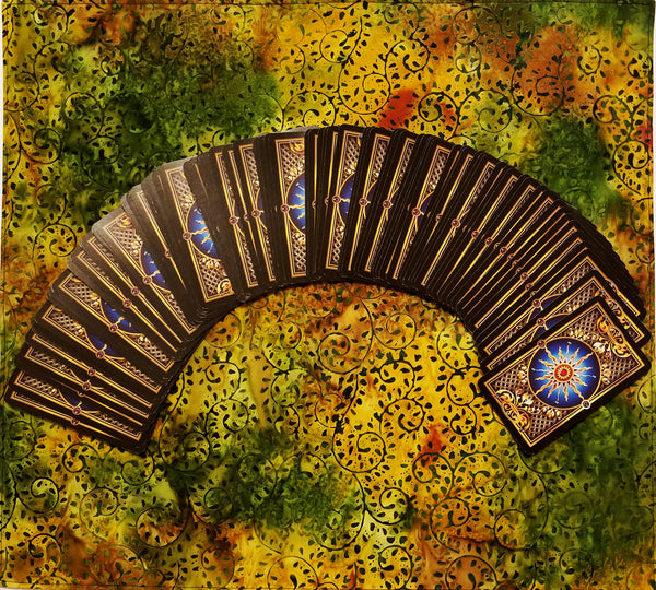 Tarot Cloth Altar Cloth - Mystic Forest - Silk/Velvet Lining Options, 18"x20"
