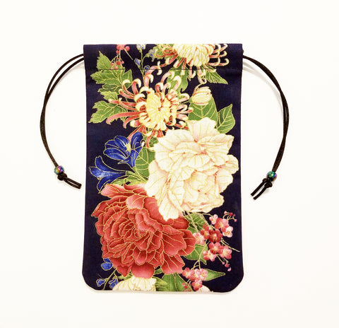 Tarot Bag - Rose & Peony Floral - Silk lining option