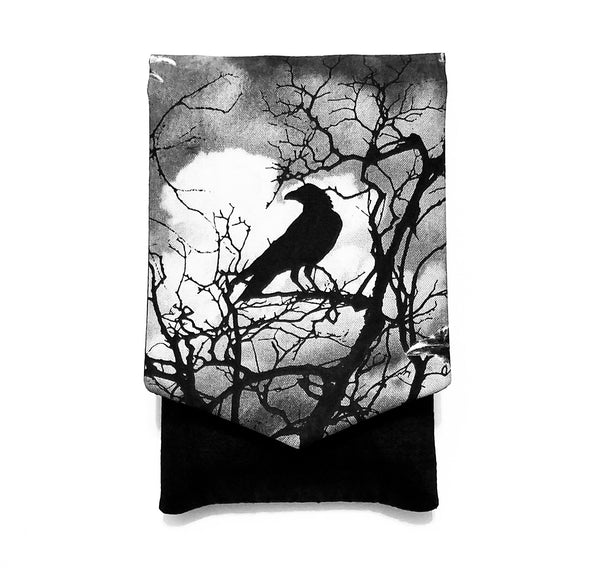 Silk Raven Tarot Case Double layer black silk