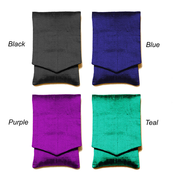 Double silk tarot bag or case - Cool colors
