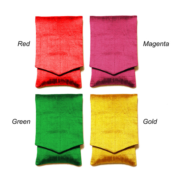 Double silk tarot bag or case - Warm colors