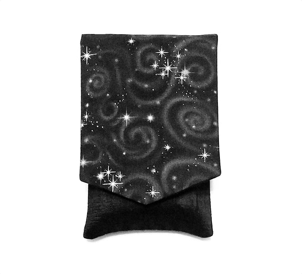  Tarot Case Bag Silk Lined Magnetic Snap Closure Profile Stargazer Black