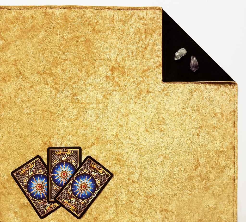 Velvet tarot cloth / altar cloth with silk lining option – Spectrums Studio