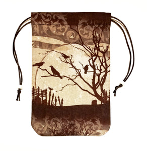 Tarot Bag - Raven Moon - Silk lining option, Raven Moon Collection