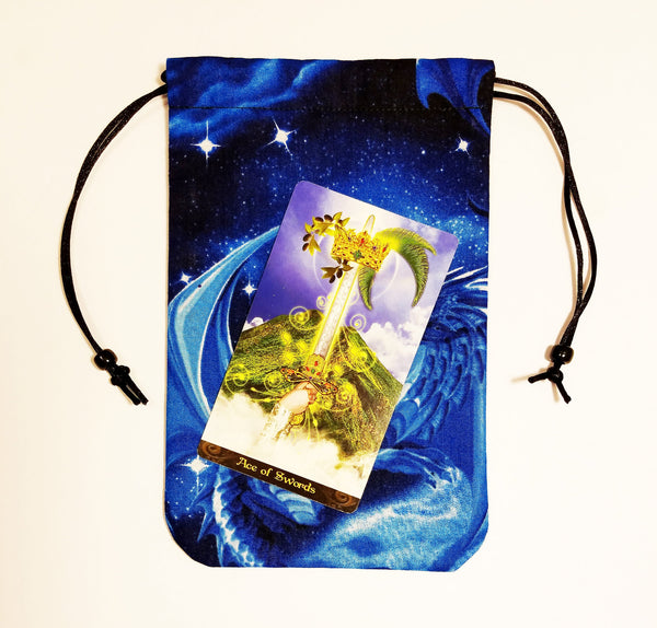 Tarot Bag - Dragon 2 - Silk lining option, Dragon's Watch Collection