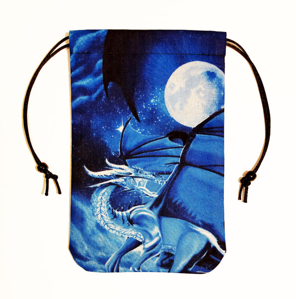 Tarot Card Bag - Dragon 4 - Silk lining option, Dragon's Watch Collection