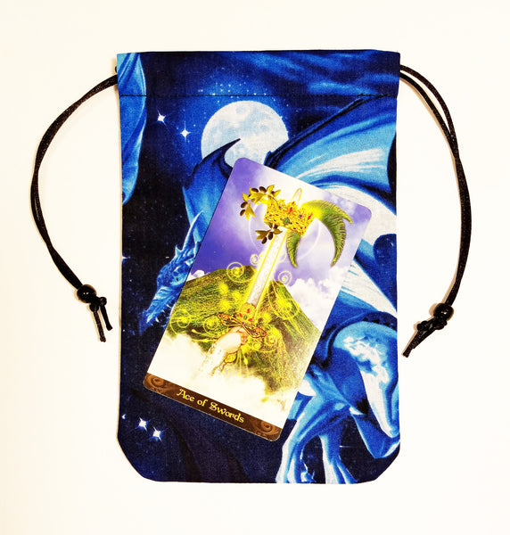 Dragon Tarot Deck Bag Drawstring Pouch 5&quot;x7&quot; for Tarot Cards Deck, Tarot Case - Dragon&#39;s Watch Collection 3