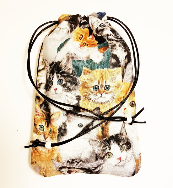 Cat Tarot Bag - Whiskers - Fully lined, Silk lining option