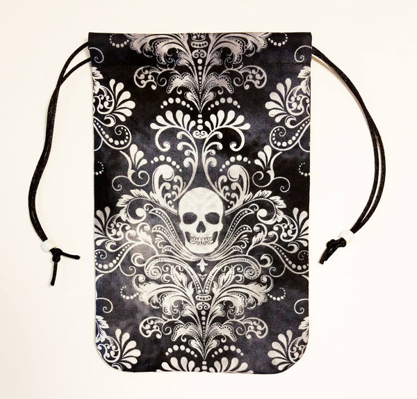 Skull Tarot Bag - Gray Skull - Silk lining option