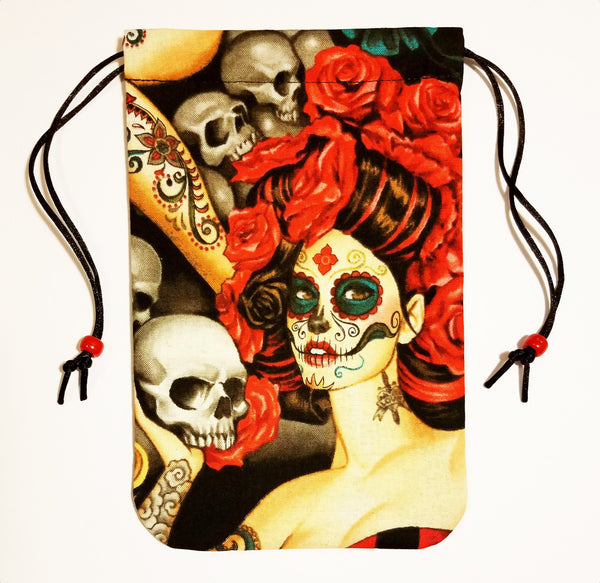 Tarot Bag - La Muerte - Silk lining option, La Muerte Collection