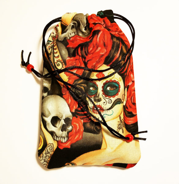 Tarot Bag - La Muerte - Silk lining option, La Muerte Collection