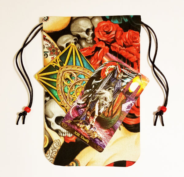 Tarot Bag - La Muerte - Silk lining option, La Muerte Collection