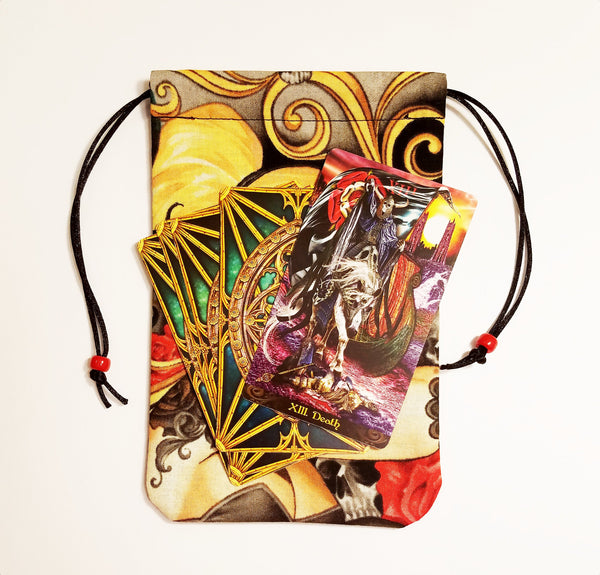 Tarot Bag - Muerte Bella - Silk lining option, La Muerte Collection