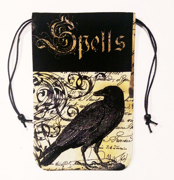 Tarot Bag - Raven Spell - Silk lining, Nevermore Collection