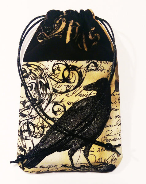 Tarot Bag - Raven Spell - Silk lining, Nevermore Collection