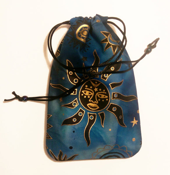 Moon Tarot Bag, silk lining option - Celestial Brilliant Spectrums Studio