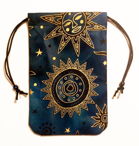 Star Tarot Bag or Pouch, Silk lining option, Celestial Brilliant Collection from Spectrums Studio