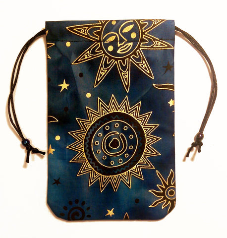 Star Tarot Bag or Pouch, Silk lining option, Celestial Brilliant Collection from Spectrums Studio