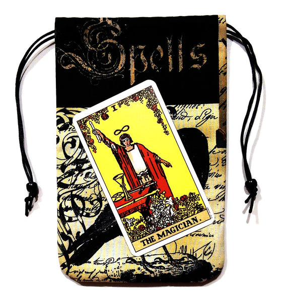 Tarot Bag - Raven Spell - Silk lining, Nevermore Collection