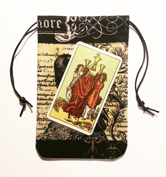 The Raven Tarot Bag Silk Lining Spectrums Studio, Card